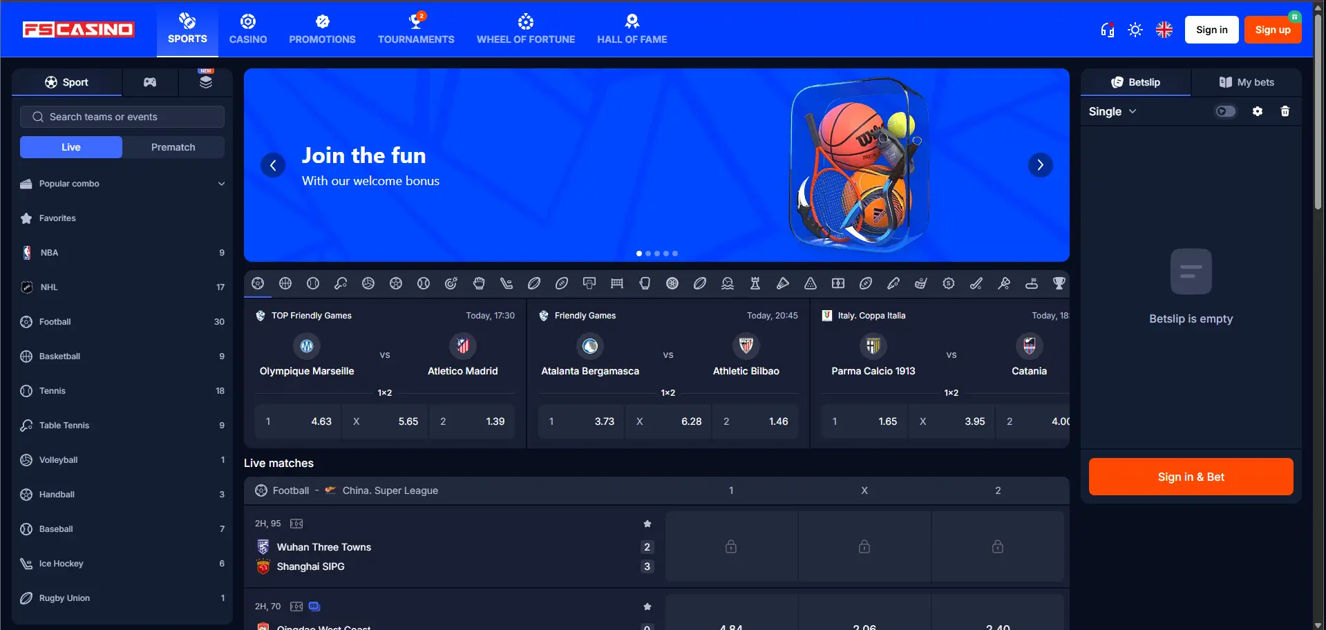 Vulkanbet Casino screen